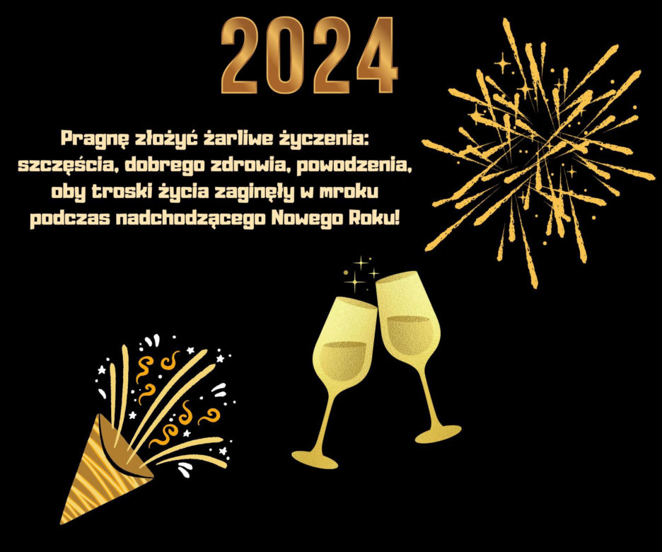 Kartki z życzeniami noworocznymi 2024 - pobierz i wyślij znajomym!