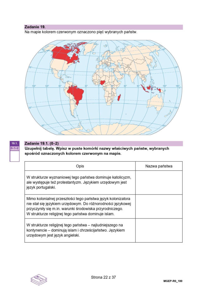 Matura 2026 geografia poziom rozszerzony - arkusz CKE