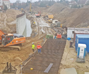 Budowa węzła Łękno - luty 2019