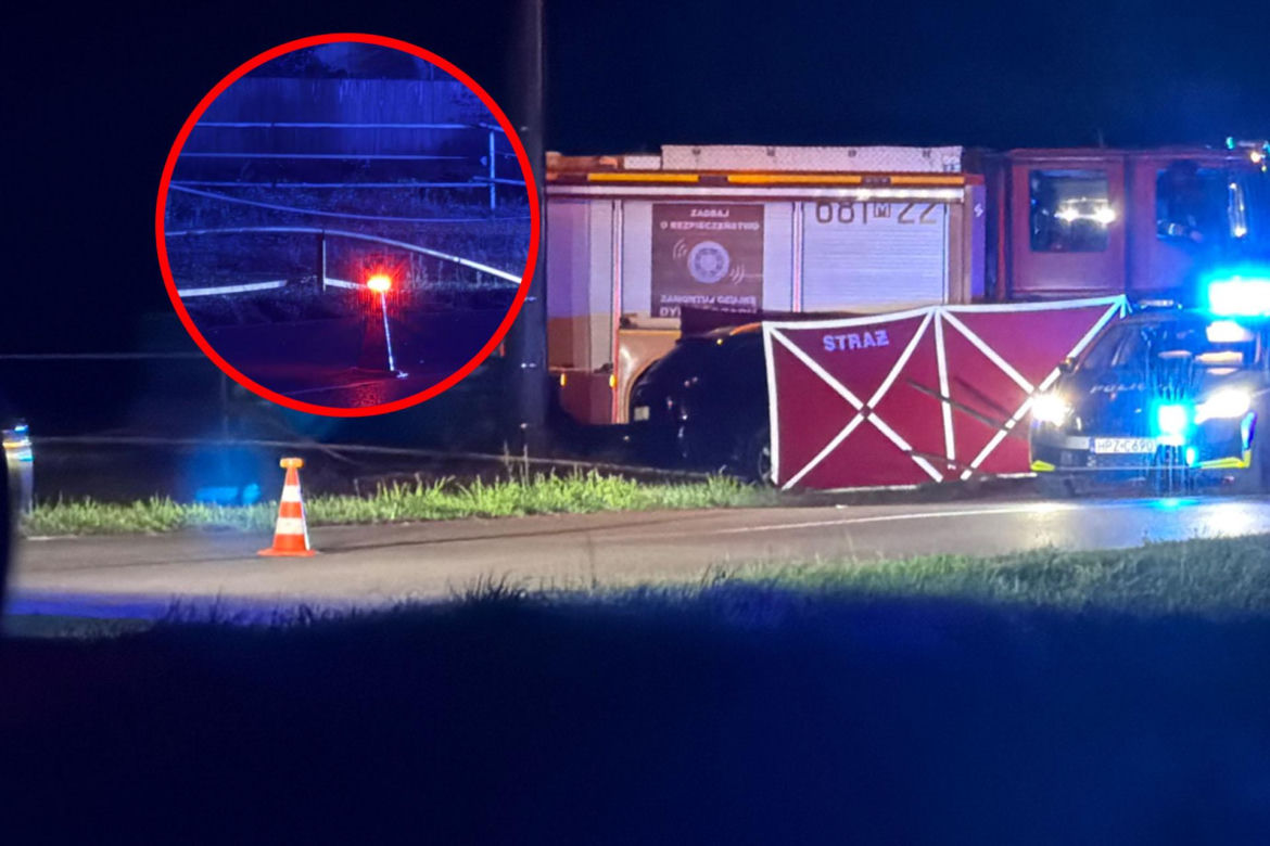 Kierowca uderzył w barierki, barierka przebiła auto i zabiła pasażera, kierowca uciekł pieszo