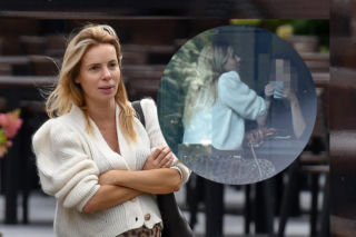 Ciężarna Izabela Janachowska w kawiarni. Przyjechała autem za miliony i z torebką za kilkadziesiąt tysięcy złotych
