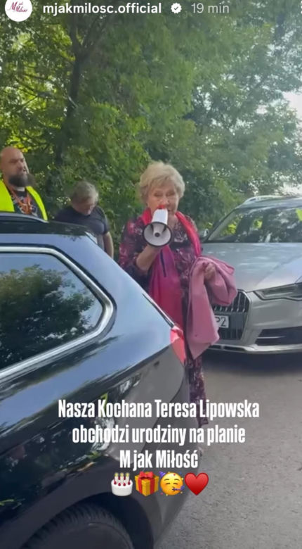 M jak miłość. Teresa Lipowska obchodzi 89. urodziny na planie serialu