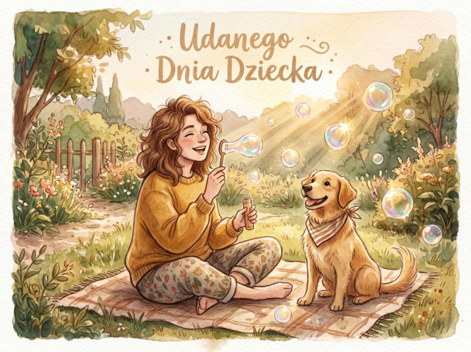 Kartka na Dzień Dziecka dorosłego dziecka