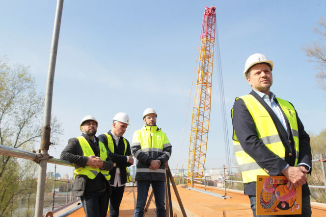 Konferencja prasowa dotycząca Mostu Pieszo-Rowerowego