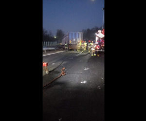 Tir rozbił się na Zakopiance. Gigantyczne utrudnienia w ruchu