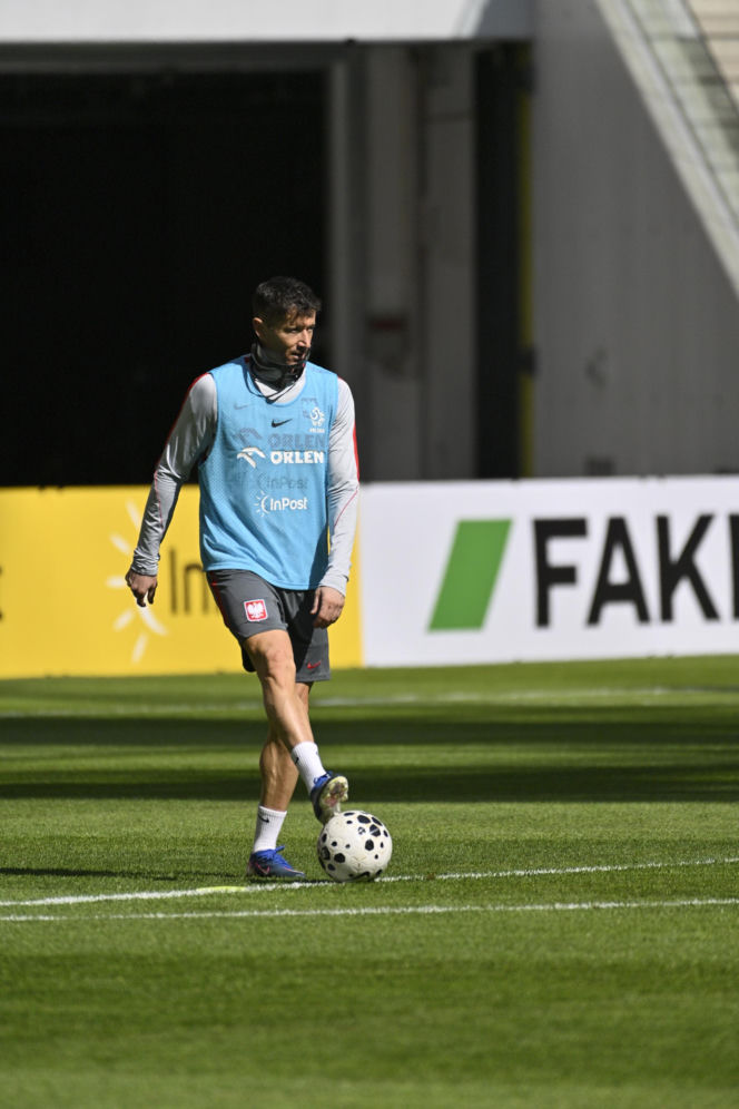 Trening reprezentacji Polski przed meczem ze Szwecją