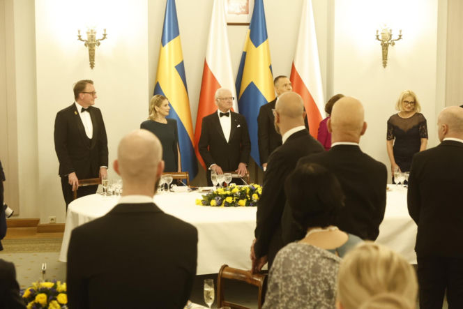 Obiad na cześć szwedzkiej pary królewskiej