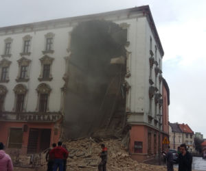Rybnik. Zawaliła się ściana kamienicy Świerklaniec