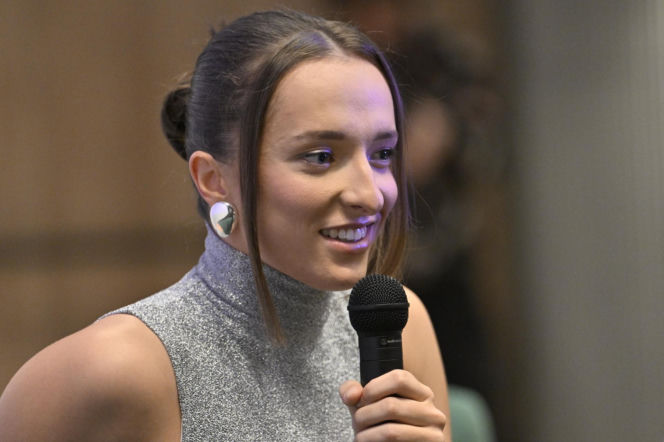 Iga Świątek i Daria Abramowicz na konferencji