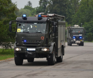 Pożar na lotnisku w Balicach pod Krakowem
