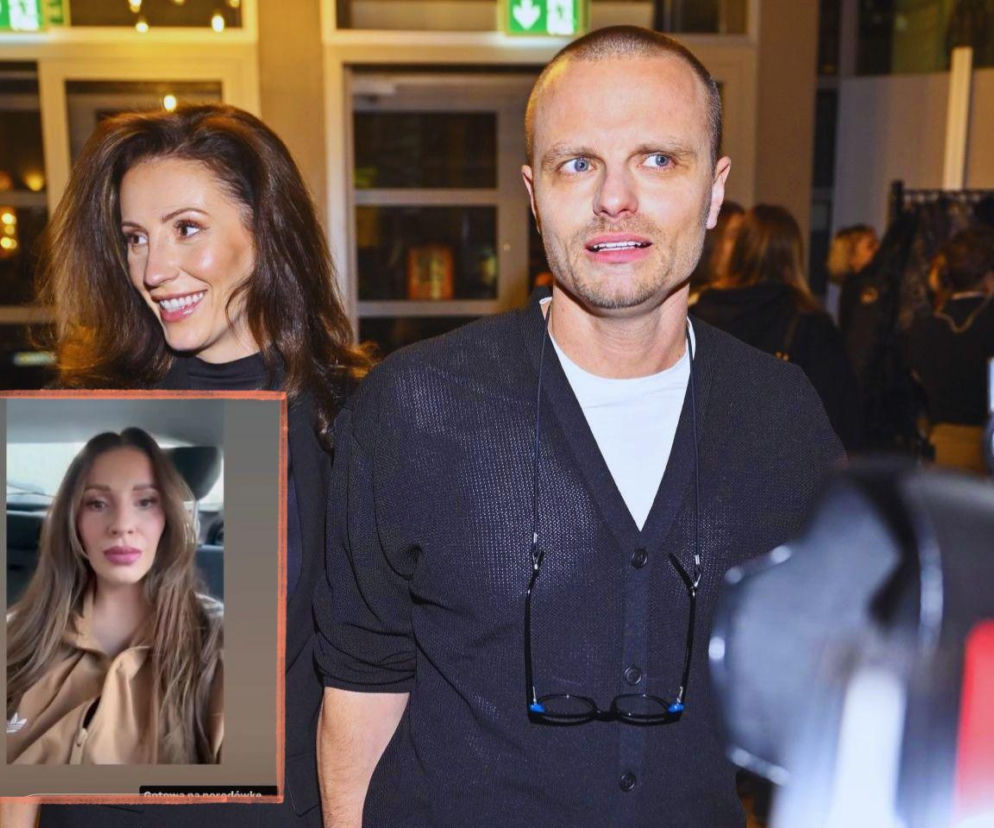 Marcin Hakiel i Dominika Serowska. Na wstawce zdjęcie kobiety z auta. O narodzinach córki pary przeczytasz na SE.