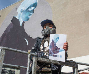 Na ul. Pomorskiej powstał mural w negatywie