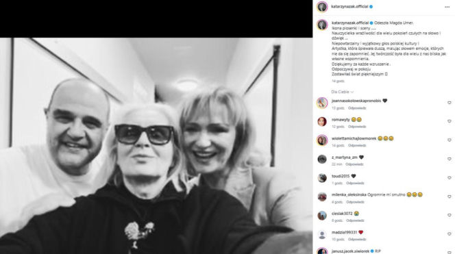 Magda Umer żegnana przez świat artystyczny