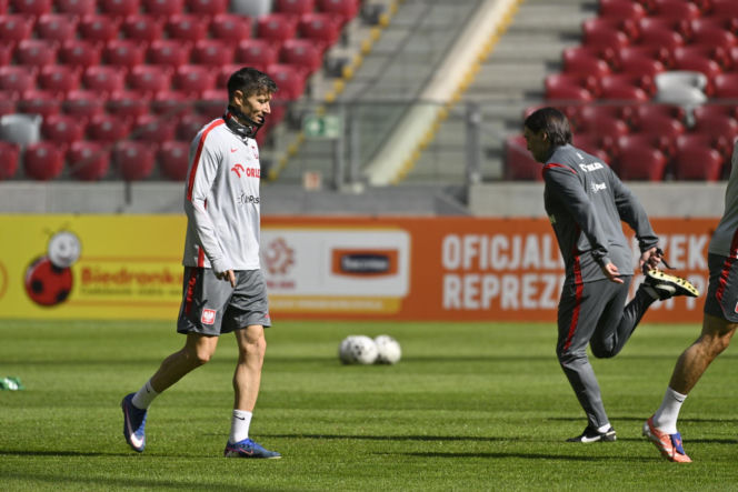 Trening reprezentacji Polski przed meczem ze Szwecją