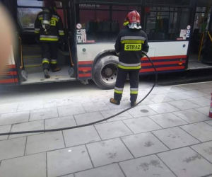 Pożar autobusu na ul. Jagiellońskiej