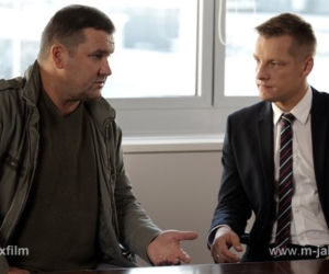M jak miłość odc. 1112. Romanowski (Robert Wabich), Piotrek Zduński (Marcin Mroczek)