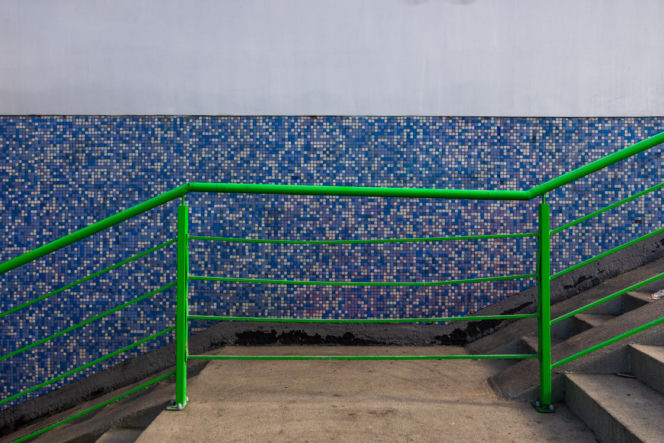 Przejście podziemne przy dawnej kopalni - mozaika z PRL