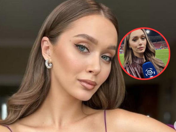 Najpiękniejsza kobieta w Polsce reporterką na meczach Ekstraklasy! Jej zdjęcia z przeszłości to ósmy cud świata