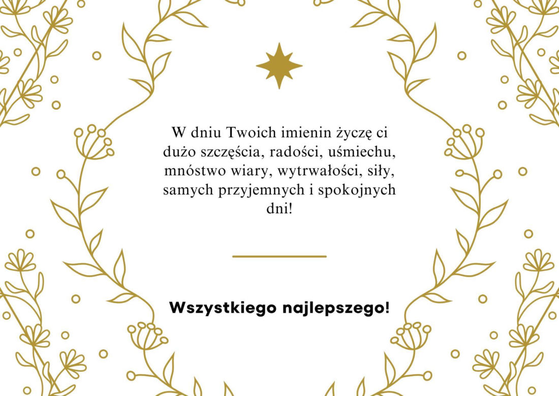 Piękne kartki z życzeniami imieninowymi. Śliczne wzory do wysłania