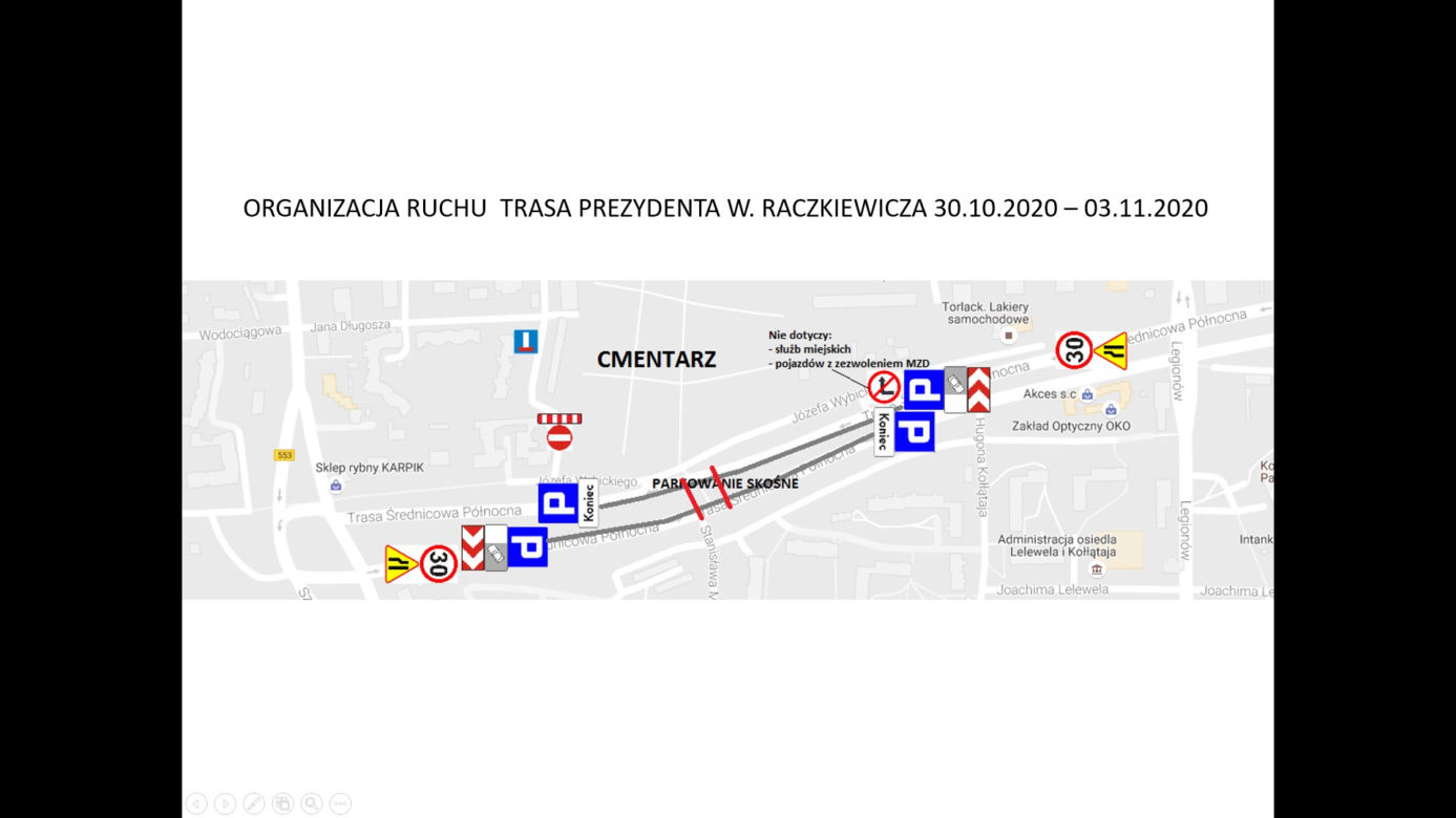 Wszystkich Świętych 2020. Organizacja ruchu w pobliżu cmentarzy w Toruniu