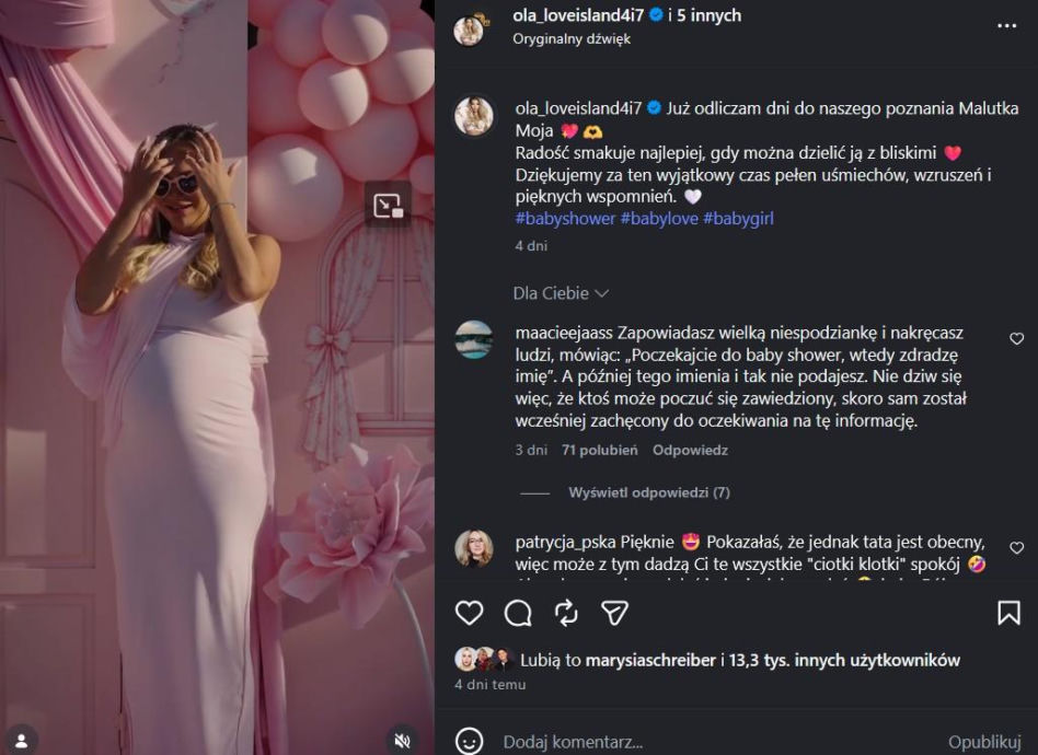 Wielkie baby shower Oli Tomali