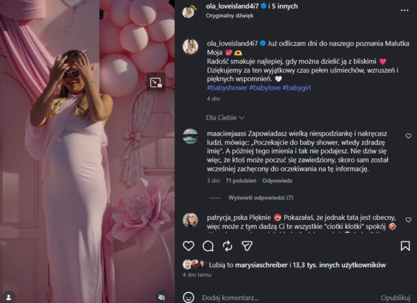 Wielkie baby shower Oli Tomali