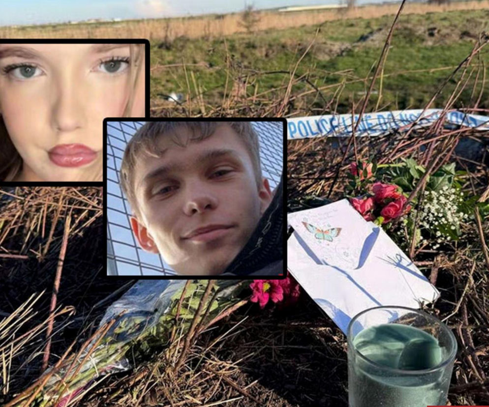 Znicz i kwiaty na miejscu wypadku. Obok miniatury Adama i Chloe. O tragedii w Kent przeczytasz w Eska.