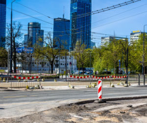 Budowa przejścia dla pieszych przez ul. Marszałkowską w Warszawie na wysokości ul. Sienkiewicza