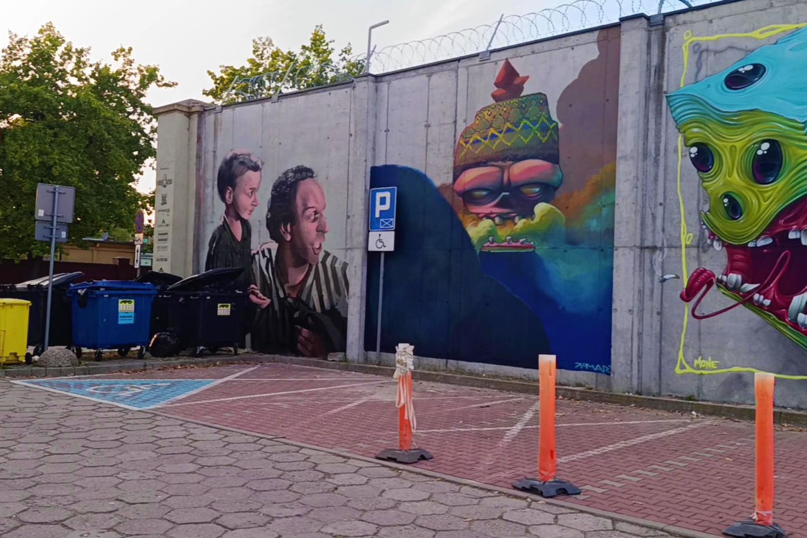 Street-art na murach aresztu