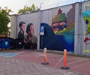 Street-art na murach aresztu