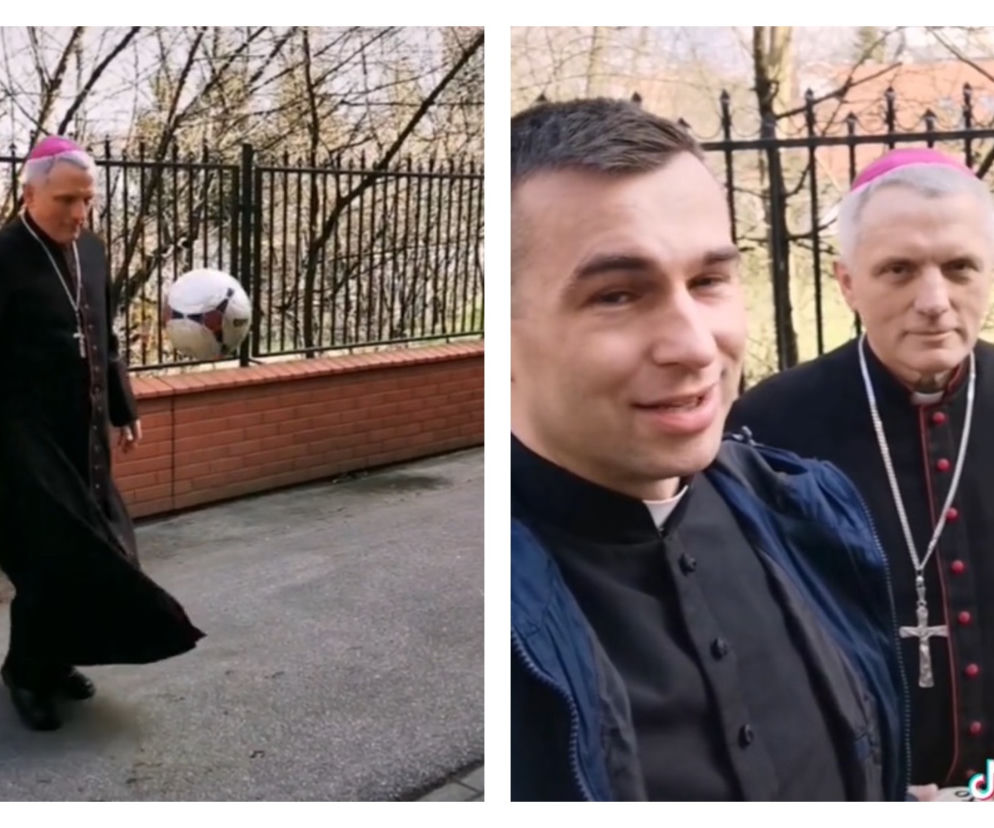 Lewandowski w sutannie! Biskup podbija TikToka. Robi furorę w sieci [WIDEO] 