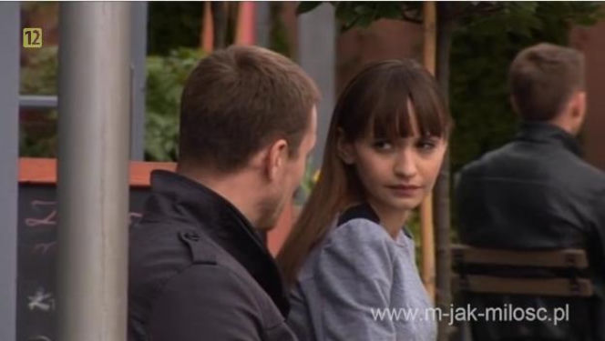 M jak miłość. Janka (Joanna Osyda), Wojtek (Mateusz Janicki)
