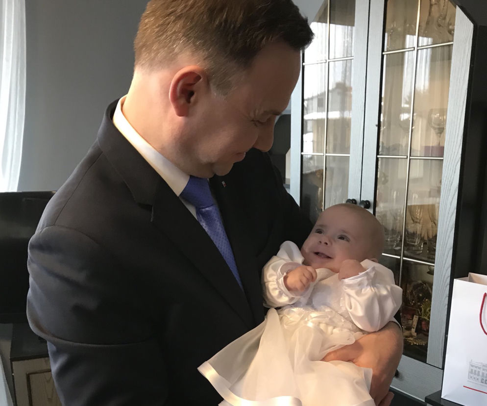 Prezydent na chrzcinach