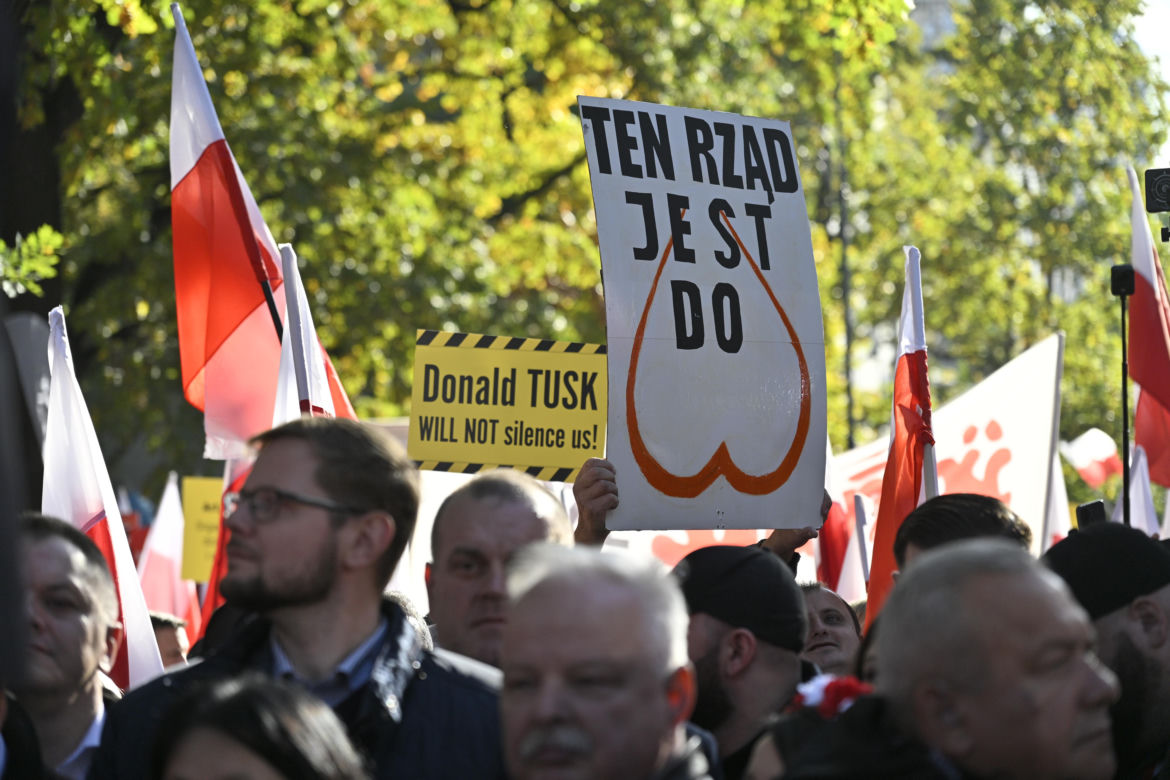 Protest pod TK. Kaczyński