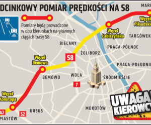 Rusza odcinkowy pomiar prędkości na S8 w Warszawie