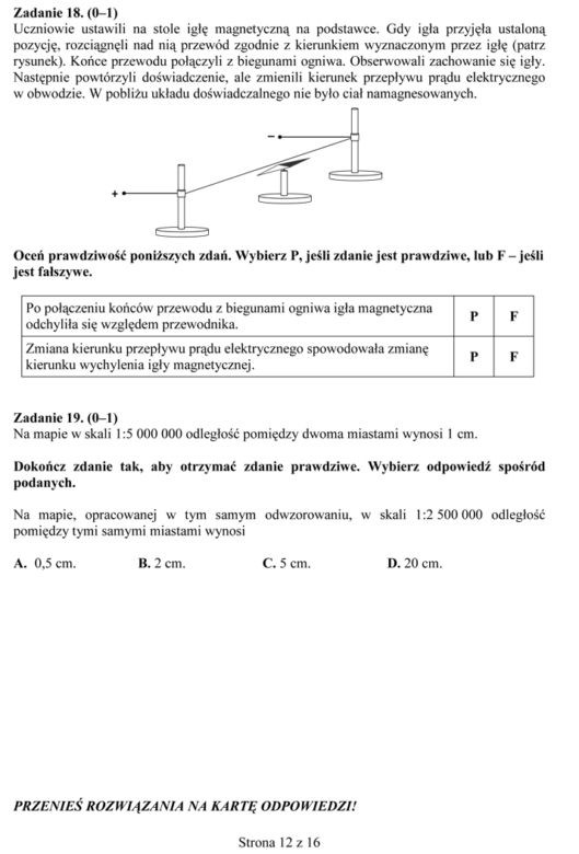 EGZAMIN GIMNAZJALNY 2014 PRZYRODA, BIOLOGIA, GEOGRAFIA: ARKUSZE OFICJALNE Z CKE + ODPOWIEDZI