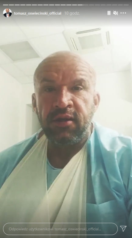 Tomasz Oświeciński (Andrzejek z M jak miłość) na Instagramie opowiada o wypadku i operacji