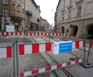 Kraków: Zobacz jak postępują prace przy przebudowie ulicy Krakowskiej