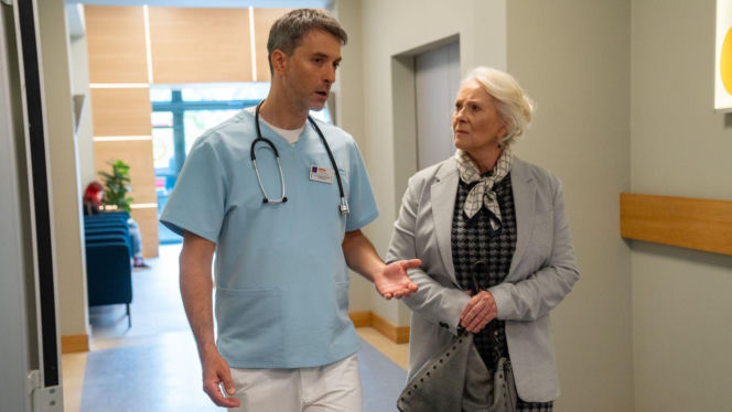 Na dobre i na złe odc. 977. Konstancja Kowalska (Agnieszka Mandat), Marcin Molenda (Filip Bobek)