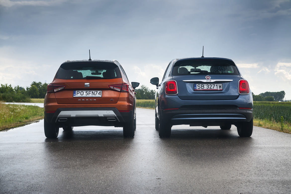 Fiat 500X Mirror 1.4 MultiAir 140 KM vs. Seat Arona 1.5 TSI 150 KM FR