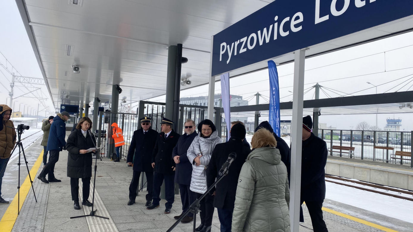 Otwarcie nowej linii kolejowej do lotniska w Pyrzowicach
