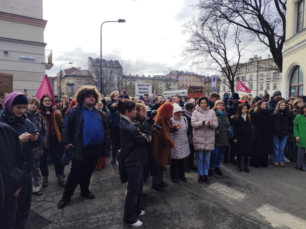 Kraków. Protest przeciwko budowie hoteli na Kazimierzu