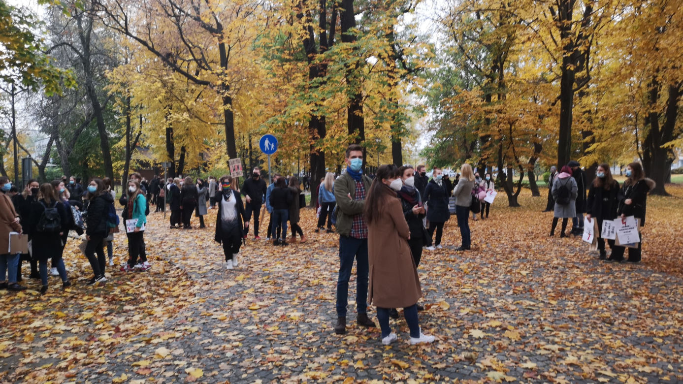 Strajk kobiet. POTĘŻNA manifestacja studentów w Katowicach!