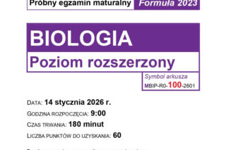 Próbna matura 2026 biologia. WSZYSTKIE arkusze CKE i odpowiedzi 14.01.
