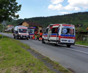 Wypadek rowerzystek w Wilkowicach