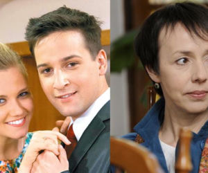 Klan. Bożenka (Agnieszka Kaczorowska), Miłosz (Konrad Darocha), Rosiakowa (Agata Piotrowska-Mastalerz) - matka Bożenki