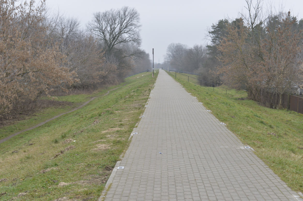 Ścieżka na Białołęce mruga jak pas startowy. Kontrowersyjna instalacja drażni mieszkańców 