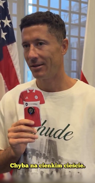 Robert Lewandowski przed wylotem do USA