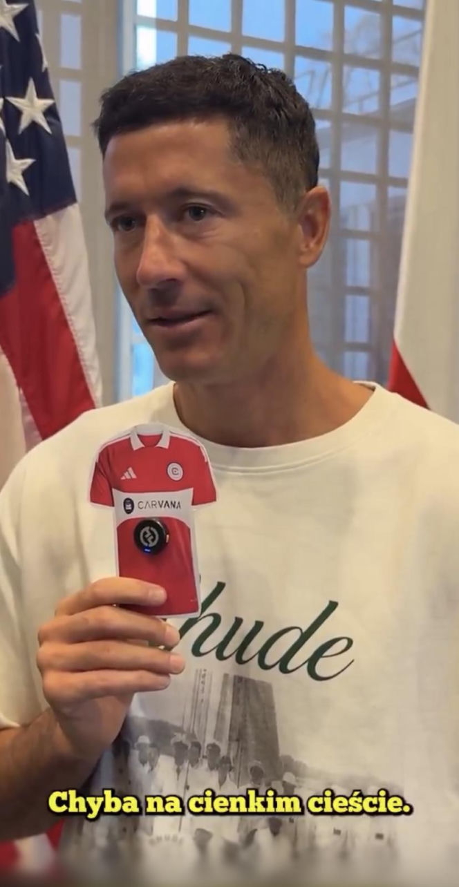 Robert Lewandowski przed wylotem do USA