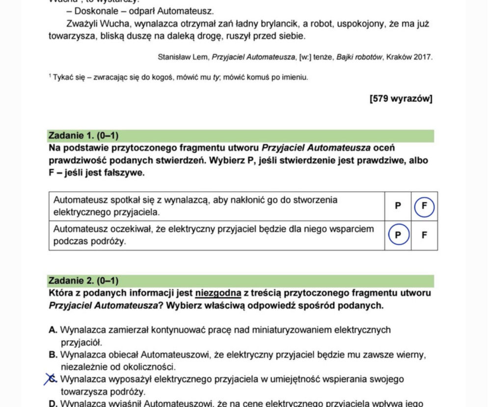 Egzamin ósmoklasisty 2026 język polski: WSZYSTKIE odpowiedzi do arkusza CKE 11.05.2026